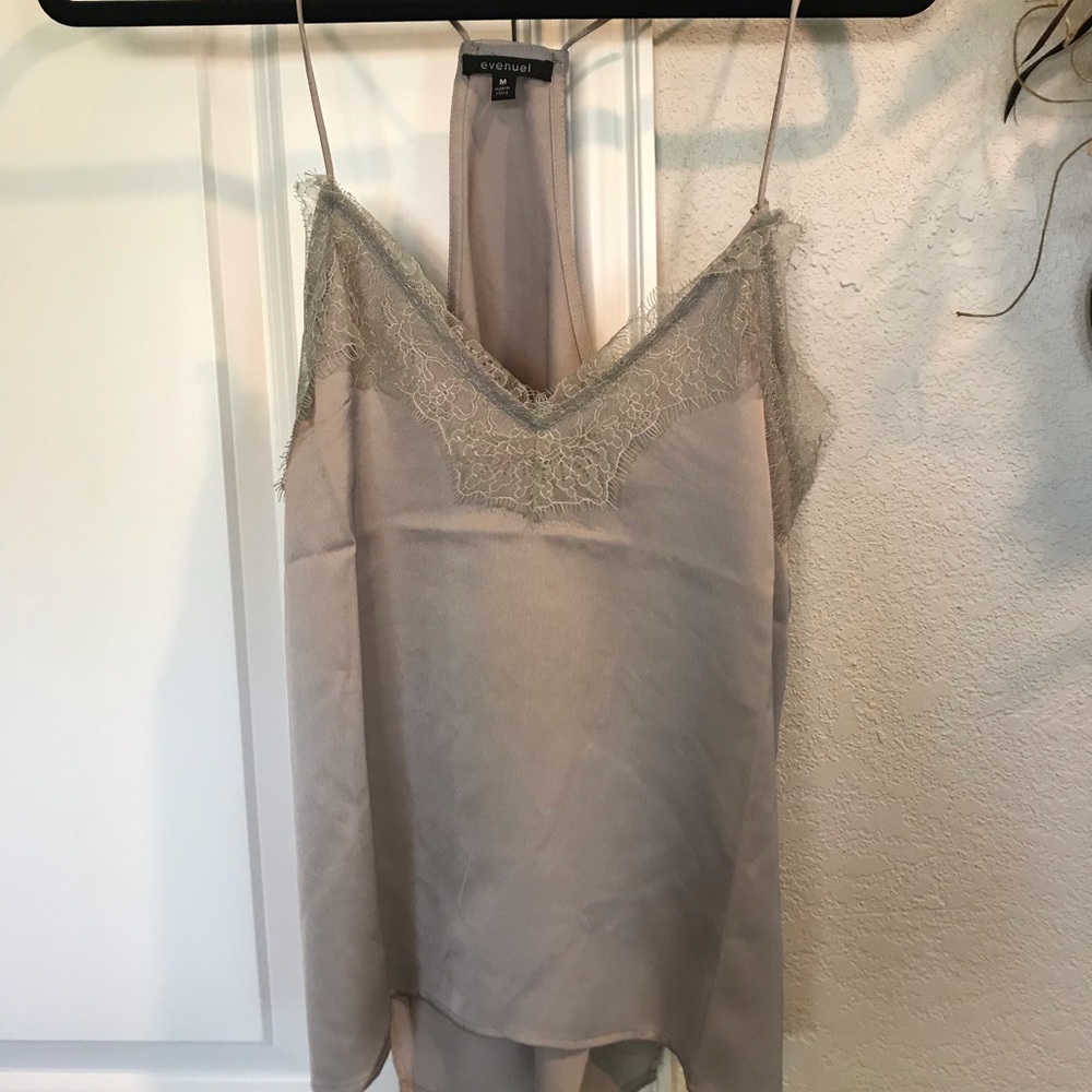 Silver silk cami